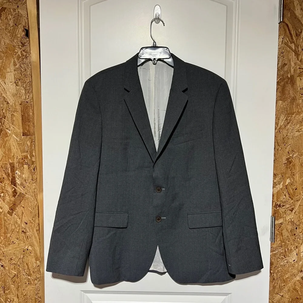 BOSS Hugo Boss The Grand Central Grey Pinstripe Sport Coat Blazer 42S